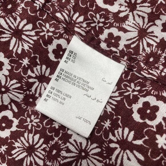 Tasso Elba Mens Linen Shirt X Reverse Print Inside Out Career Everyday Casual - Picture 8 of 9